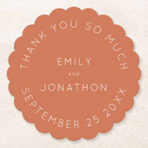 Einfache Terracotta-Namen Datum benutzerdefinierte Untersetzer