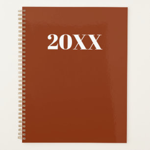Einfache Terrakotta Moderne Typografie Jahr Monogr Planer
