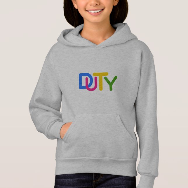 Einfache Textgestaltung Hoodie (Vorderseite)