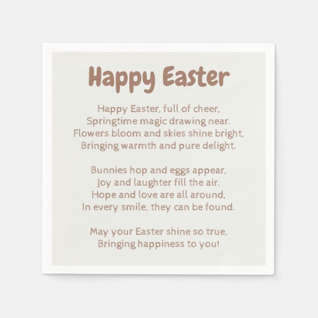 Einfache Textskizze Serviette (Vorderseite)