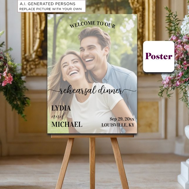 Einfache Textüberlagerung Foto Probedinner Poster (Von Creator hochgeladen)