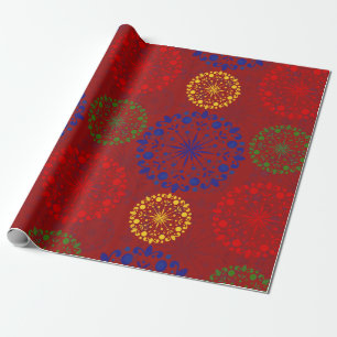 Einfache, texturierte Mandala Geschenkpapier