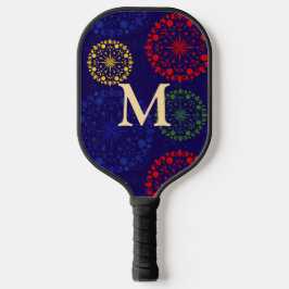 Einfache, texturierte Mandala Pickleball Schläger