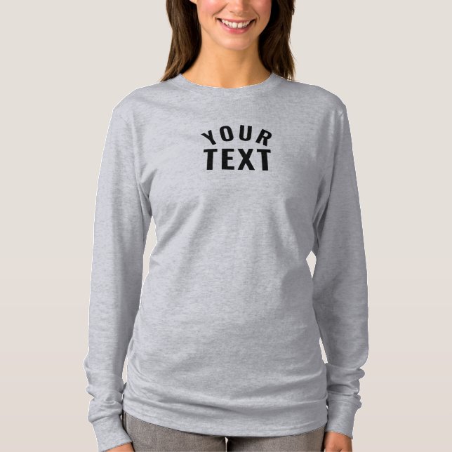 Einfache Textvorlage zeigt lange Schnauze grau T-Shirt (Vorderseite)