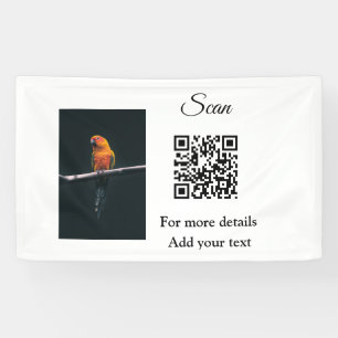 Einfache Tiernamendetails QR-Code Textfoto hinzufü Banner