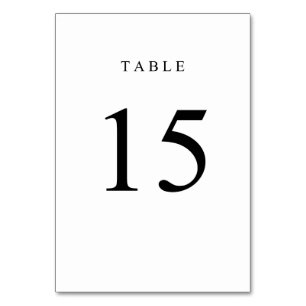 Einfache Tischnummer - 15