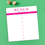 Einfache Tischtennisplatte (Hot Pink und White Bun Notizblock<br><div class="desc">Werft ein Blatt auf jeden Tisch für die Person, die die Partitur behalte, und strafft euer Bunco Spiel mit diesen bereit zu gehen und einfach zu verwenden, reißen Tally Sheets mit zwei leeren Spalten und fuchsia heißen rosa Akzente.</div>