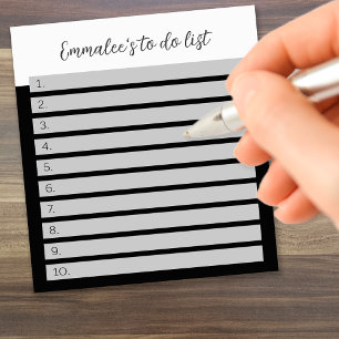 Einfache To-Do-Liste mit benutzerdefinierter linie Notizblock