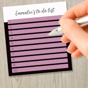 Einfache To-Do-Liste mit benutzerdefinierter linie Notizblock