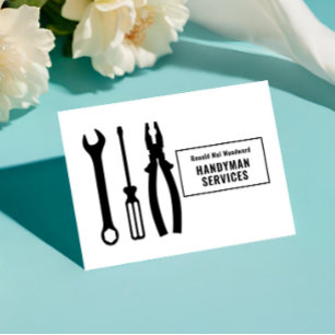 Einfache Tool Handyman Services Business Card Visitenkarte
