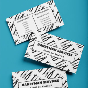 Einfache Tool Handyman Services Business Card Visitenkarte