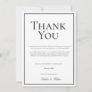 Einfache traditionelle digitale Dankeschön-Karte Einladung