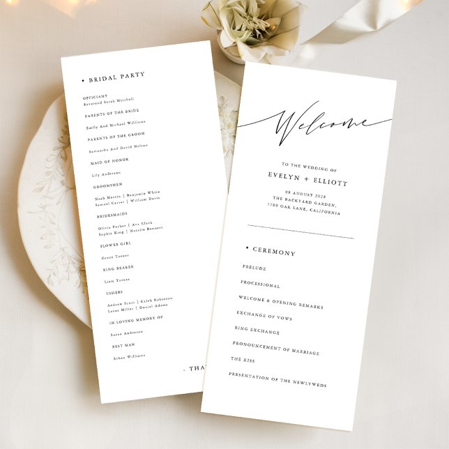 Einfache traditionelle katholische Hochzeitsfeier Programm (Von Creator hochgeladen)