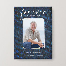 Einfache Trauerfoto-Erinnerungsmemorial Button