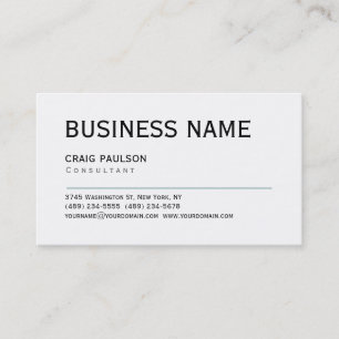 Einfache trendige Niedliche Schlichte Schwarz-weiß Visitenkarte