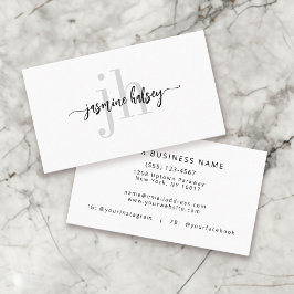 Einfache Trendname und Monogram-Visitenkarte Visitenkarte