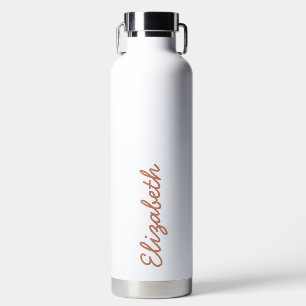 Einfache trendy Light Brown Handwriting-Skriptname Trinkflasche