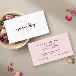 Einfache trendy Minimal Monogram Business Card Visitenkarte