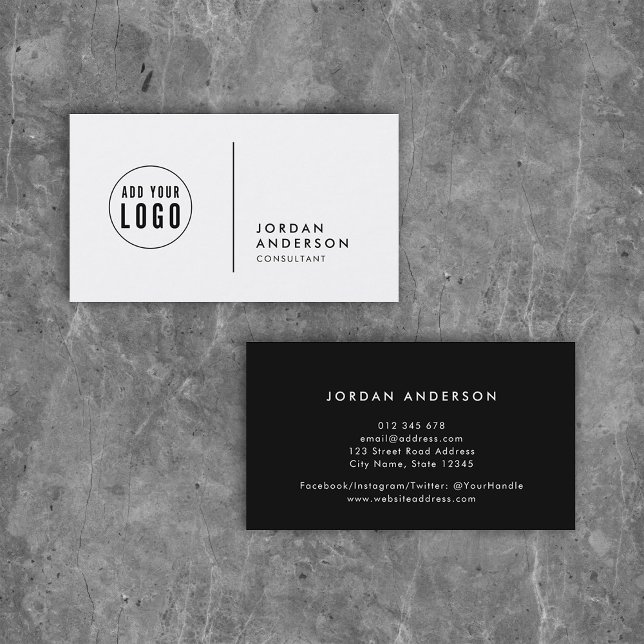 Einfache Trennfarbe hinzufügen Visitenkarte (Von Creator hochgeladen)