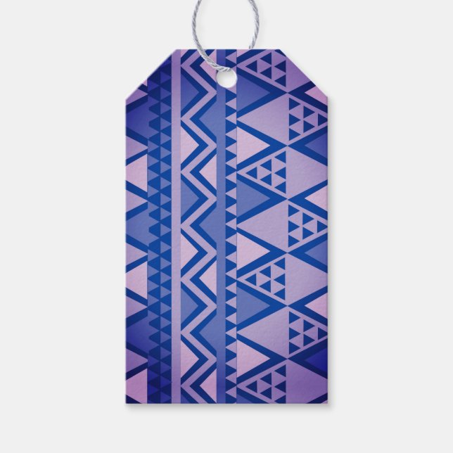 Einfache Tribal Art Muster Violet Geschenkanhänger (Vorderseite)