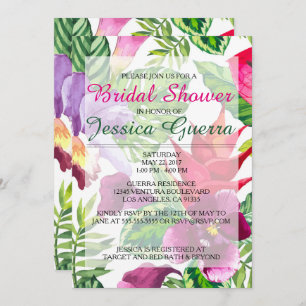Einfache Tropical Bridal Dusche Einladung