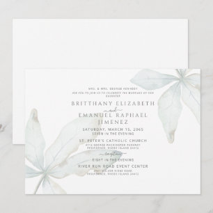 Einfache tropische Braut-Eltern-Hochzeit Einladung