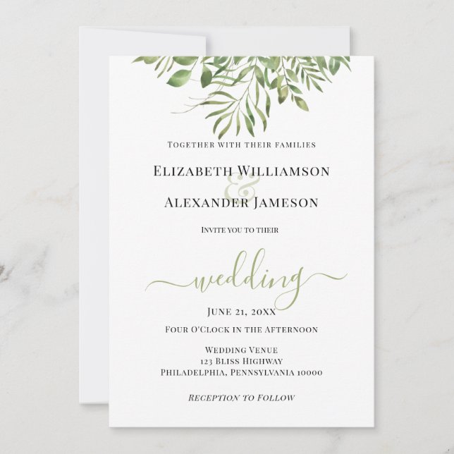 Einfache tropische Folien Ankündigung (Vorderseite)