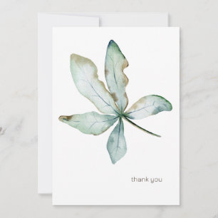 Einfache tropische Vegetation Gewohnter 12x18 Dankeskarte