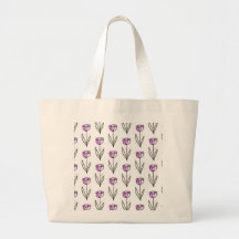 'Einfache Tulpen' Handgezeichnetes Blumenmuster