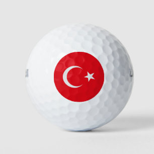 Einfache türkische Flagge Golfball