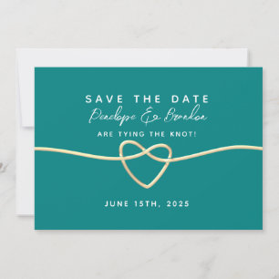 Einfache Türkise Hochzeit Save The Date