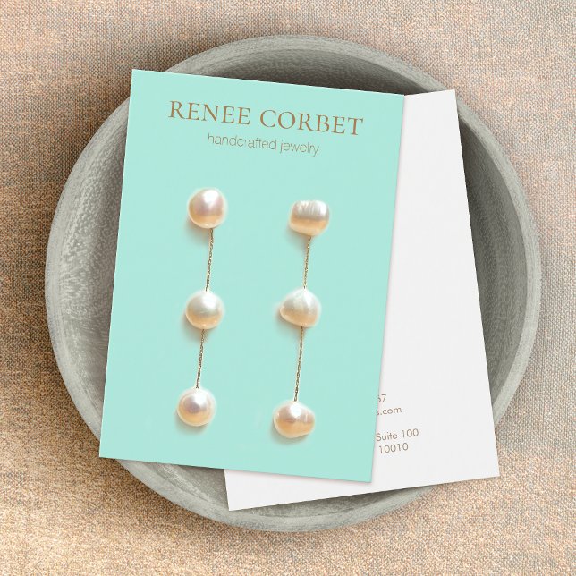 Einfache Türkise Ohrsichtkarte (Von Creator hochgeladen)