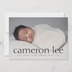 Einfache Typ Baby Birth Foto Ankündigung neutral