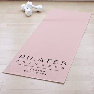 Einfache Typografie Benutzerdefinierte Pinke Pilat Yogamatte