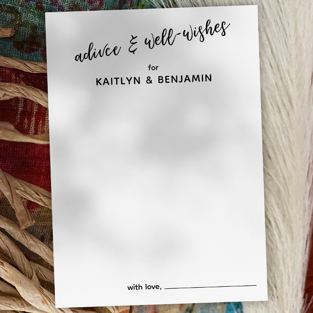 Einfache Typografie-Beratung und gute Wünsche Hinweiskarte (Von Creator hochgeladen)