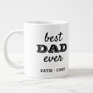 Einfache Typografie Bester Vater je Foto Jumbo-Tasse