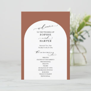 Einfache Typografie, Elegante Arch on Terracotta Programm