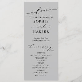 Einfache Typografie, elegante Grauschrift Programm