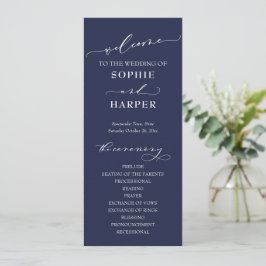 Einfache Typografie, elegante Kalligrafie, Navy Bl Programm