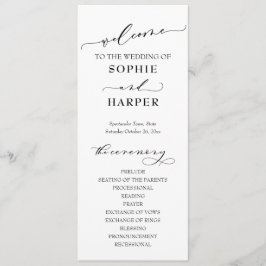 Einfache Typografie, elegantes Schwarzweiß-Program Programm