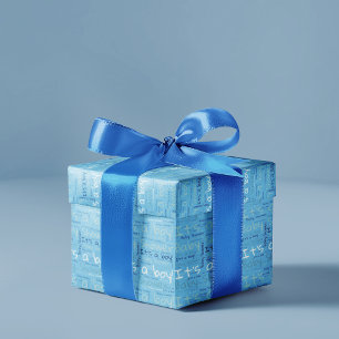 Einfache Typografie Es ist eine Baby-Dusche Geschenkpapier