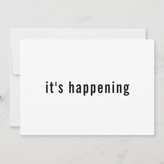 Einfache Typografie Es ist Ereignis Save the Date (Vorderseite)