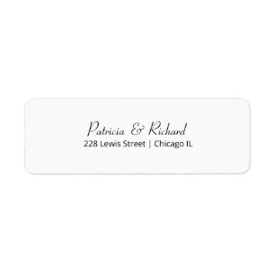 Einfache Typografie Hochzeit Save The Date Etikett