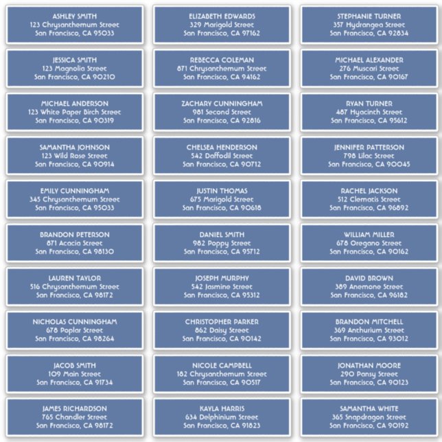 Einfache Typografie mit Namen von Hochzeiten Aufkleber (Vorderseite)