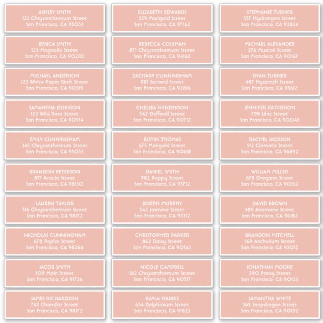 Einfache Typografie mit Namen von Hochzeiten Aufkleber (Vorderseite)