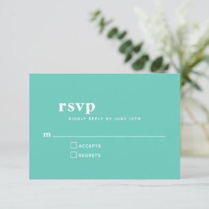 Einfache Typografie Moderne Hochzeitsfeier der Mee RSVP Karte