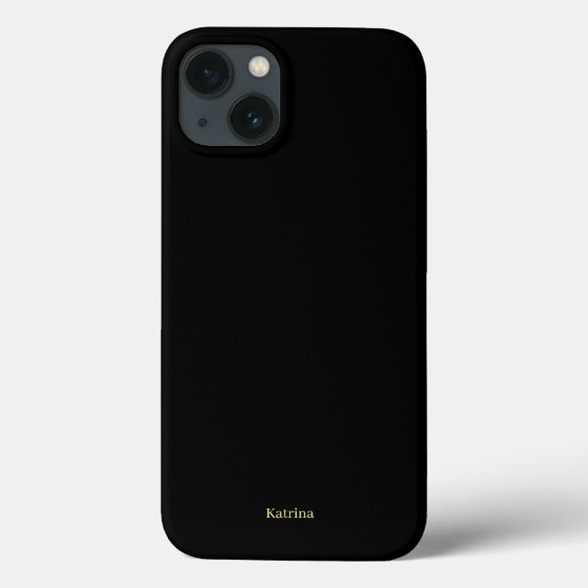 Einfache Typografie Personalisierter Name Schwarz  Case-Mate iPhone Hülle (Rückseite)