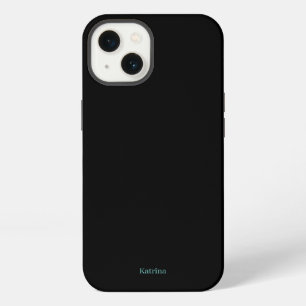 Einfache Typografie Personalisierter Name Schwarz iPhone 13 Hülle