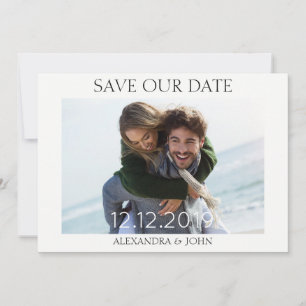 Einfache Typografie retten unsere Save The Date
