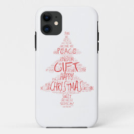 Einfache Typografie Weihnachtsbaum Case-Mate iPhone Hülle